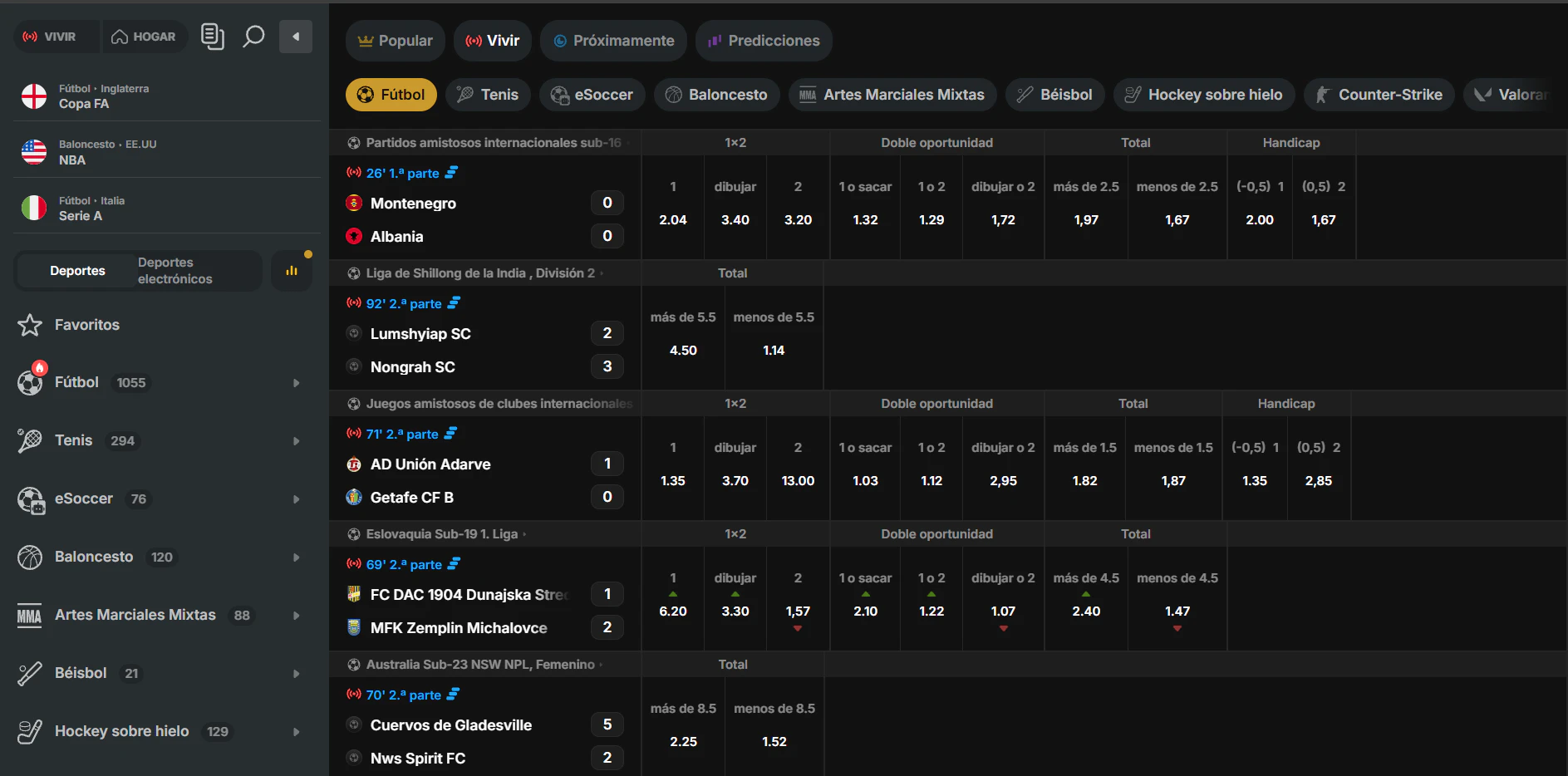 Bull Casino apuestas deportivas y esports